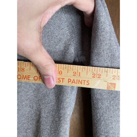 Black Brown 1826 Mens Sweater tan beige Merino Wool Knit Pullover Crewneck Sz L - Picture 5 of 7